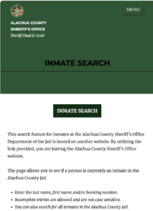 Alachua County Sheriff Inmate Search